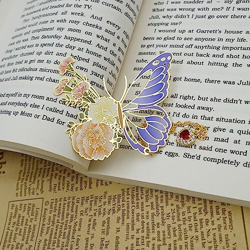 Butterfly Bookmarks for Women,Cute Funny Metal Bookmark,Unique Gifts Book Markers for Women Book Lovers,Teacher Appreciation Gifts,Valentine Mother's Day Christmas New Year Birthday Gift - color: 01-purple Butterfly