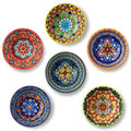 vancasso KRVI Ceramic Dipping Bowls Set of 6, 2.7 Oz Bohemian Sauce Bowls