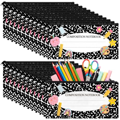 AmazingSpark 24 Pcs Back to School Gifts Cute Pencil Case Pouch, Notebook - style: Notebook