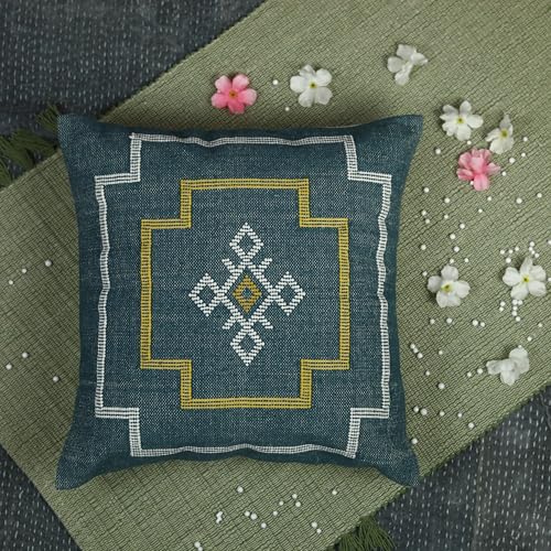 Trade Star Handwoven Kilim Cushion Cover Farmhouse Cushion Case Tribal Beautiful Highly Sustainable Sofa Pillow Case Sabra Kilim Pillow Cover for Home Decor 18x18 Inches - color: Pattern -19