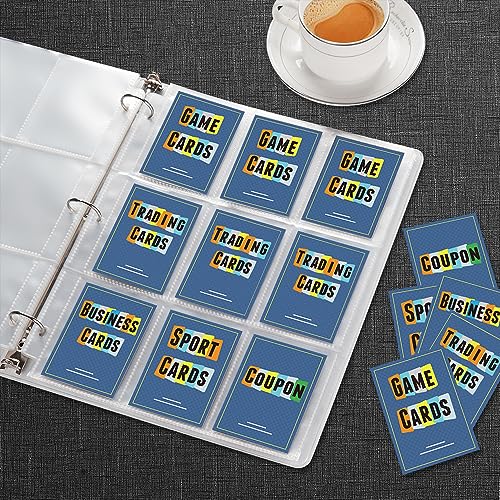 Sooez 36 Pack Trading Card Sleeves for Binder, 9 Pocket Photo Card Holder - style: Single-Sided