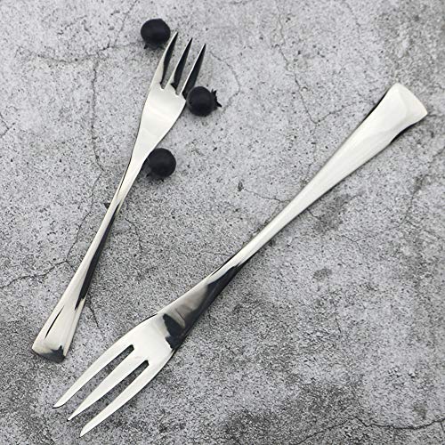 JASHII 18/10 Stainless Steel 4 Piece Mirror Polished Silver Fish Fork Silverware Server Utensil Set - color: Fish Fork