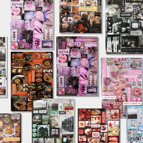 Tmtains 800+Pcs Japanese Sticker Book for Scrapbook Junk Journal (Seasons) - color: Ae-brown