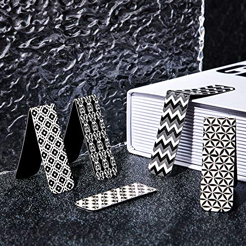 Zonon 24 Pcs Magnetic Bookmarks Clips Magnetic Page Markers - style: Simple