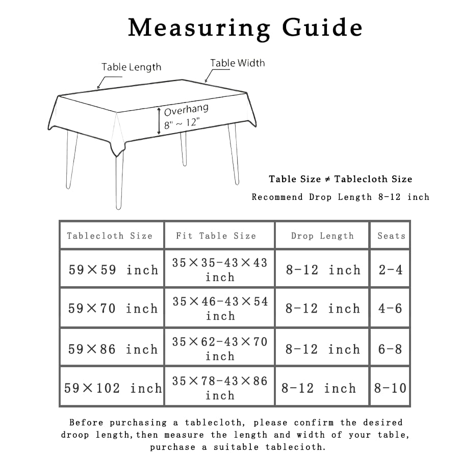 Boho Tablecloth for Dining Tables, Geometric Diamond Pattern Cover - color: A20, size: 86" x 59" (Rectangular)