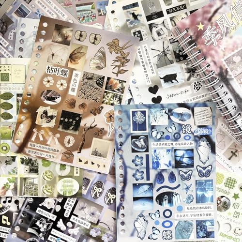 Japanese Stickers for Journaling Supplies,Scenery Japanese Sticker Book - color: Monsoon