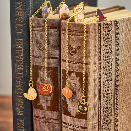 4 PCS Vintage Metal Bookmark, Hand-Drawn Book Marks for Reading Women, Book Lovers Gifts for Teachers Writer - style: Artistic Bookmarks