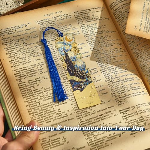 8 PCS Metal Bookmark with Tassel, Van Gogh Book Marks for Reading Women & Men, Book Lovers Gift - style: 8pcs Van Gogh Bookmarks