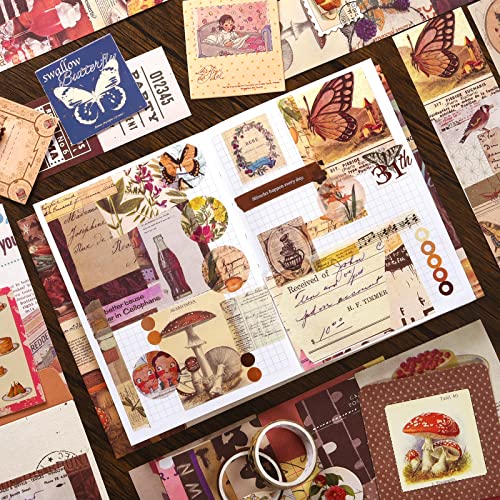 Scrapbook Supplies Kit, Vintage Junk journaling Supplies, Scrapbooking Kit - color: Cocoa Vintage