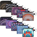 Boao 10 Pcs Small Change Coin Purse - size: 4.52 x 3.74 Inch, style: Flower Print