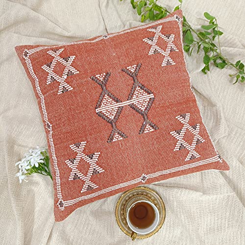 Trade Star 100% Cotton Sofa Pillow Cover Sabra Kilim Pillow Cover for Authentic Beautiful Handcrafted Farmhouse Cushion Case Premium Quality Decorative Square Pillow Sham Home Decor - color: Pattern 2