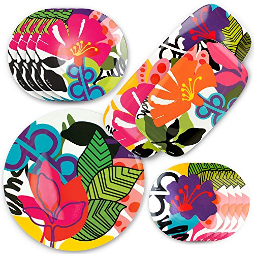 French Bull 13" Rectangular Platter - Melamine Platters and Serving Ware - Plate, Dish, Serving, Collection - Oasis - color: Oasis, size: 13" Rectangular Platter