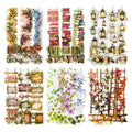 120 Pcs Floral Garden Stickers for Scrapbooking and Journaling - color: Literary Garden