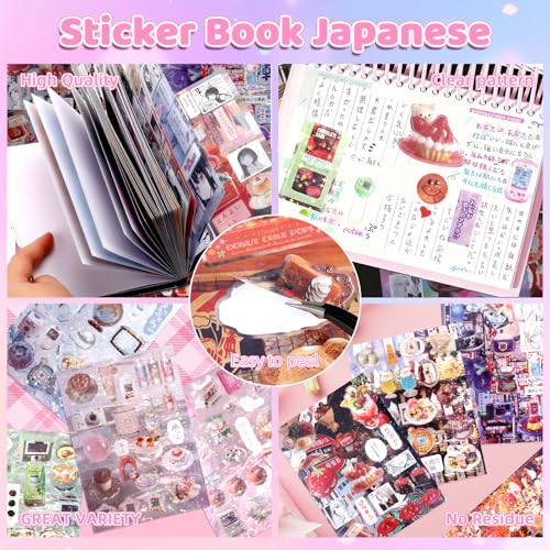 800Pcs Japanese Sticker Book for Journaling Adult, Cute Scrapbook Stickers - style: Bb 50 Sheet Subway
