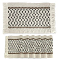 Ruvanti Placemats Set of 6, 17.11"x11" Polycotton Place Mats - Geo Panel - color: Diamond Panel - Geo Panel