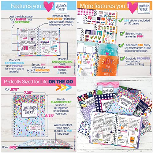 Denise Albright Gratitude Finder® 52 Week Non-Dated Journal for Women, Teens & Girls with 165 Hand-Illustrated Stickers (Beach, Please!) - color: Beach, Please! Gratitude Finder Journal