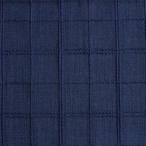 ZeeMart Linen Checked Farmhouse Placemats Set of 4, Navy Blue 13x19in - color: Navy Blue, size: Set of 4