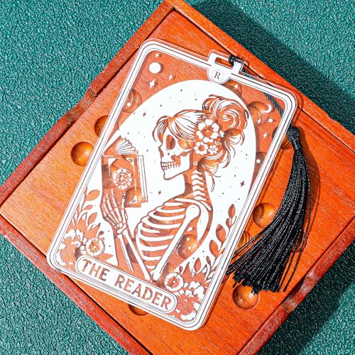 Clear Acrylic Female Skull Reading Page Marker Bookmark