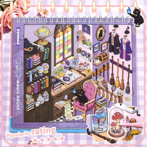 10Pcs Big Size 3D Stickers Scene Book Scenes Stickers - color: Multicolor 2