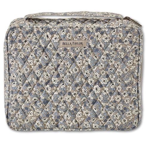 Bella Taylor Bible Cover, Quilted Bible Case, Khaki Floral - color: Khaki Floral, size: Large
