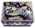 MADDesign Mother of Pearl Jewelry Box Multilevel Peacock Design - color: Purple