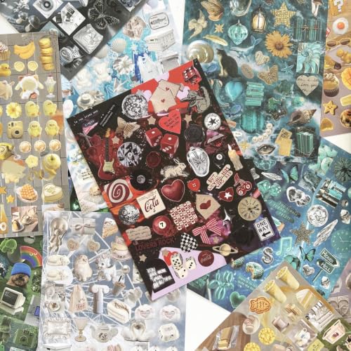 800+ Kawaii Japanese Sticker Book for Scrapbooking Supplies,Kesari 30 Sheets Decorative Foods Desserts Objects Themed Scrapbook Japanese Stickers for Journaling,Junk Journal Supplies (Butterfly) - color: Butterfly