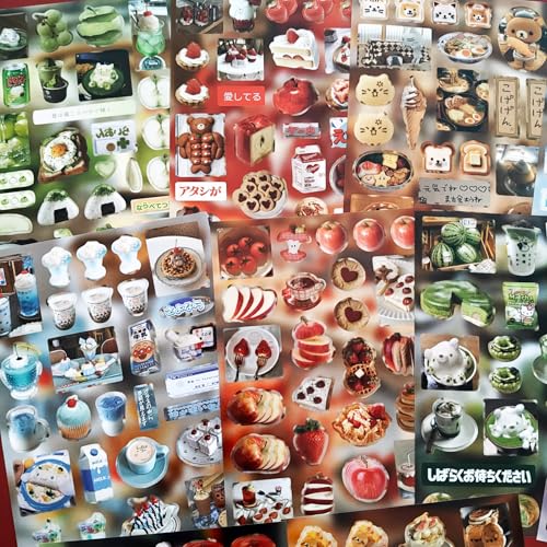 500+ Japanese Stickers Book for Scrapbooking Supplies,20 Sheets Food Theme Kawaii Japanese Stickers Book for Bullet Journaling,Junk Journal,Notebook,Planner,Calandar(Treasury of Culinary Time2) - color: Bliss