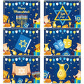 Hanukkah Placemats Set of 6 Plastic Table Mat 17×13×0.04in - style: Hanukkah