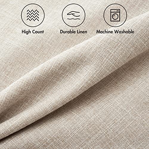 MIULEE Pack of 2 Linen Textured Pillow Covers, 18x18 Inch Taupe - color: Taupe, size: 18" x 18" (Pack of 2)