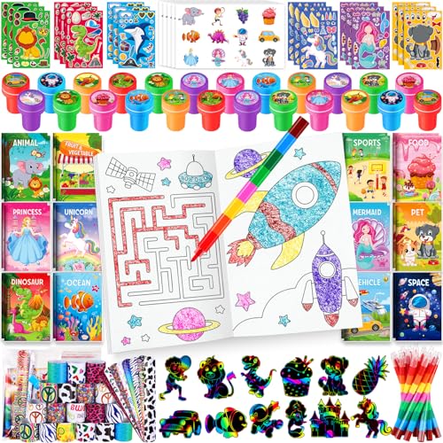 BenLouis 192Pcs Birthday Coloring Set for Kids Party Favors