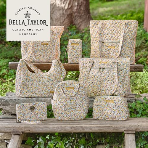Bella Taylor Simple Crossbody, Quilted Handbag for Women - color: Prairie Meadow