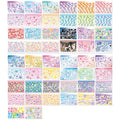 Doraking 50 Sheets Laser Sticker Book for Arts Craft Scrapbook - style: B