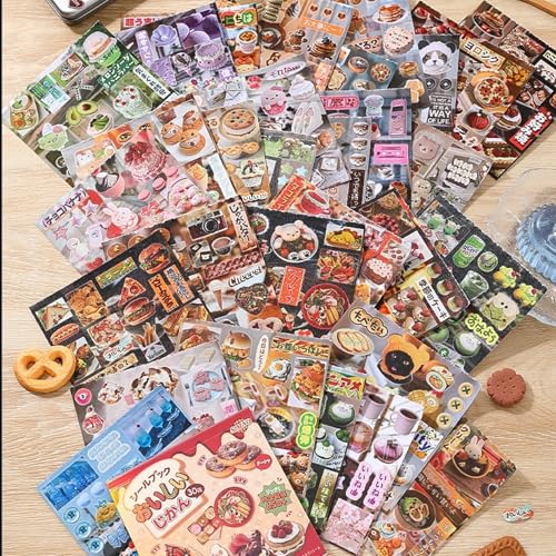 TIAMECH Food Fun Restaurant Japanese Stickers Book - color: Food Fun Restaurant