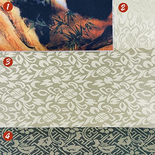 AtfArt Silk Scroll Painting, Waterfall River Landscape, 36.2x12in - color: A7