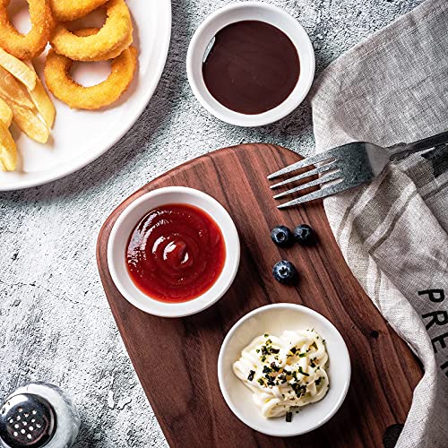 UIBFCWN 1.2 oz Ceramic Dipping Bowls Set of 30, 3 Inch Dipping Sauce Bowls - color: White, size: 30 Pack