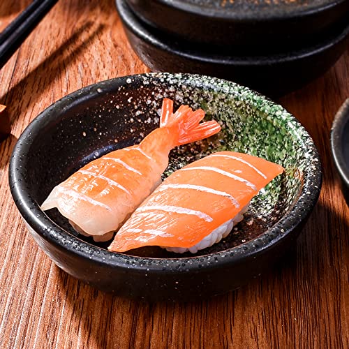 Ceramic Dipping Sauce Dishes Set of 4, 3.7'' Japanese Soy Sauce Bowls - color: YX
