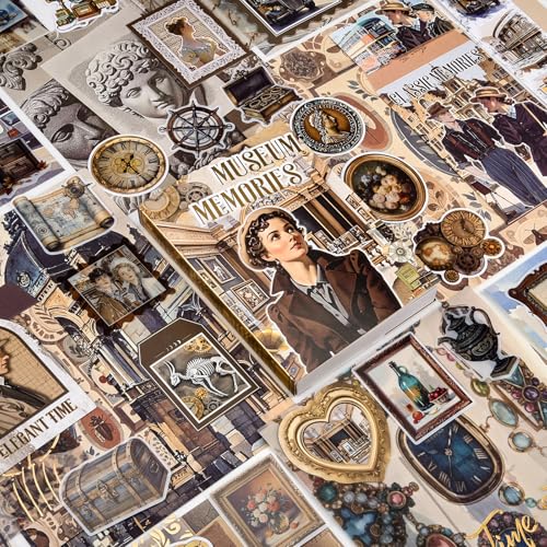 Scrapbook Supplies Kit, Vintage Junk journaling Supplies, Scrapbooking Kit - color: Museum Memories