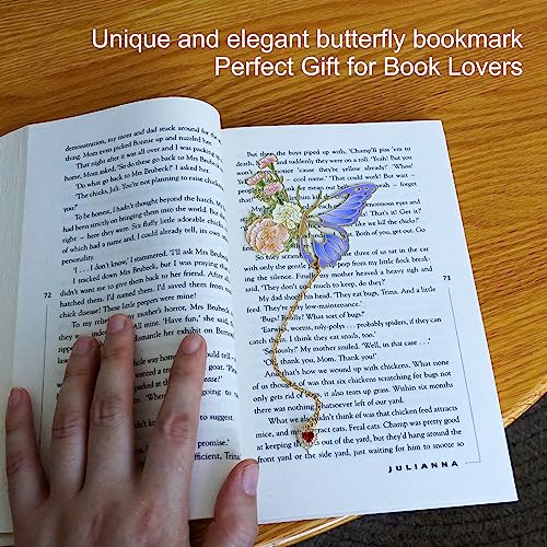 Butterfly Bookmarks for Women,Cute Funny Metal Bookmark,Unique Gifts Book Markers for Women Book Lovers,Teacher Appreciation Gifts,Valentine Mother's Day Christmas New Year Birthday Gift - color: 01-purple Butterfly