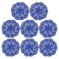 uxcell Crochet Doilies Round Lace Placemats 8" Bright Blue 8Pcs - color: Bright Blue
