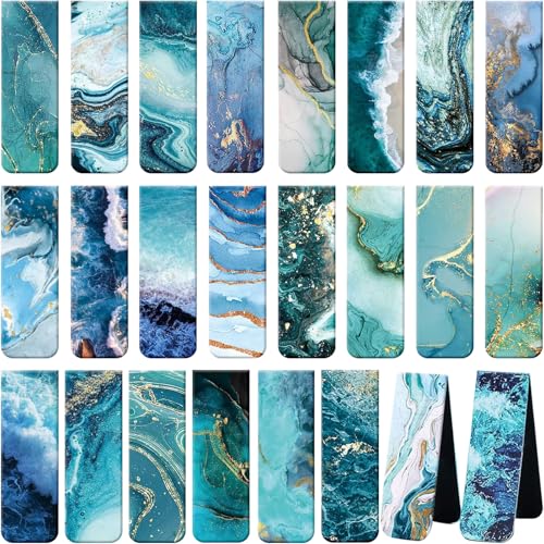 Zonon 24 Pcs Ocean Magnetic Bookmarks Clips for Classroom Students Teachers - style: Ocean