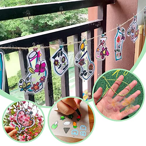 Benvo 10 Pcs Heat Shrink Plastic Sheets Shrinky Art Film Paper Shrinkable Paper Making Your Own Shrink Dinks DIY Earrings Keychains Charms Mother’s Day Father’s Day Crafts Gifts(7.9 x 5.7 inch) - size: 10 PCS A5 Shrink Paper