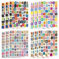 828PCS Letter Stickers for Scrapbooking,12Sheets Magazine Alphabet Stickers