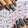 Christmas Nail Art Stickers Decals 16PCS 3D Self-Adhesive New Year Sticker for Nail Art Santa Claus Tree Elk Snowman Gonks Red Designs DIY Xmas Winter Decor Nail Art Supplies for Women - style: Christmas