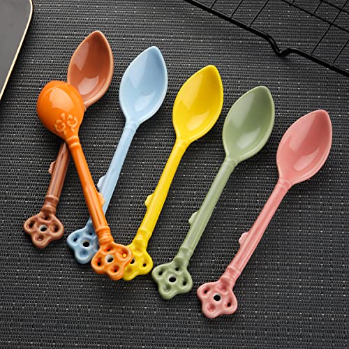 Coffee Spoons Ceramic Espresso Spoons set 6 Demitasse Spoons