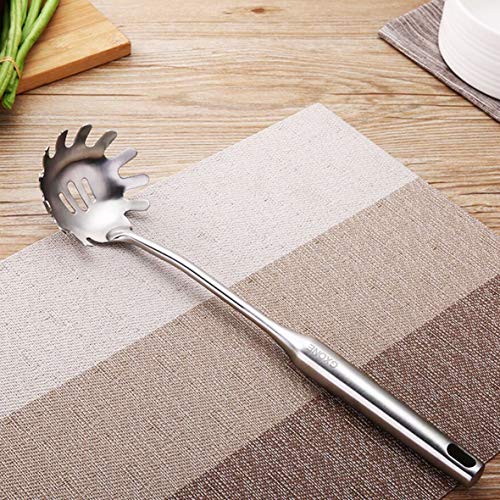 Spaghetti Spoon,304 Stainless Steel Pasta Spoon,Silver/13.8Inch - style: Pasta Spoon