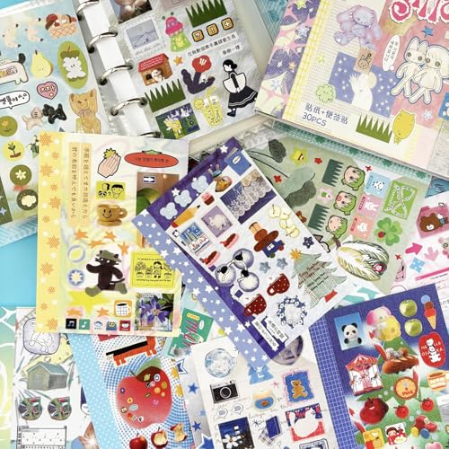 Japanese Stickers Book for Scrapbooking Supplies, Cartoon Korean Stickers - color: Ideas