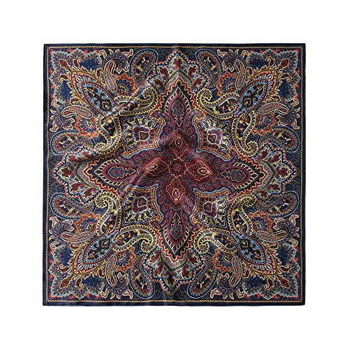 100% Mulberry Silk Scarf - 25.6" Square Neckerchief & Headscarf Gift Packed - color: Deep Coffee