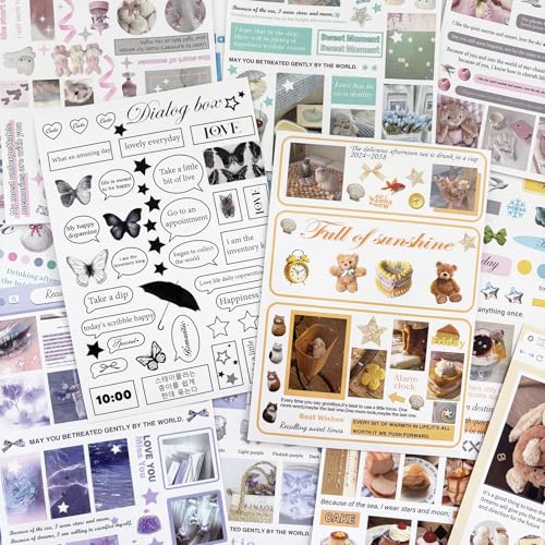 Japanese Sticker Book for Scrapbooking Supplies,Japanese Scrapbook Stickers - color: Mist