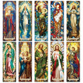 Wxiben 20 Pcs Stained Glass Catholic Transparent Bookmarks PVC Book Mark - style: Stained Glass Catholic