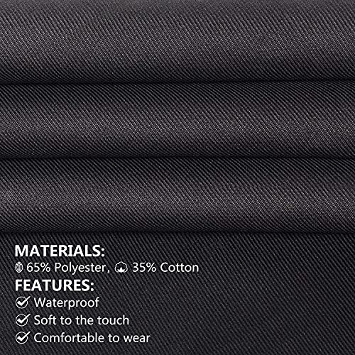 Hongsome Adjustable Button Apron for Women Men Artist Painting Pottery Garden Cooking Kitchen Chef 3 Pockets Waterproof M-XXL - color: Black